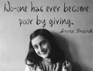 Anne Frank Giving