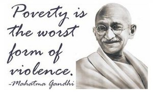 Ghandi poverty