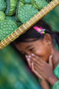 Lotus pod and the shy seller, courtesy Pinterest