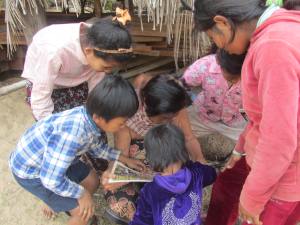 Excitement over a sticker book from England