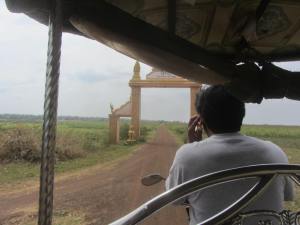 My phone but his language skills - getting directions as we approach the village entrance