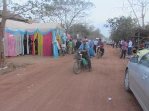 Wedding tent entrance